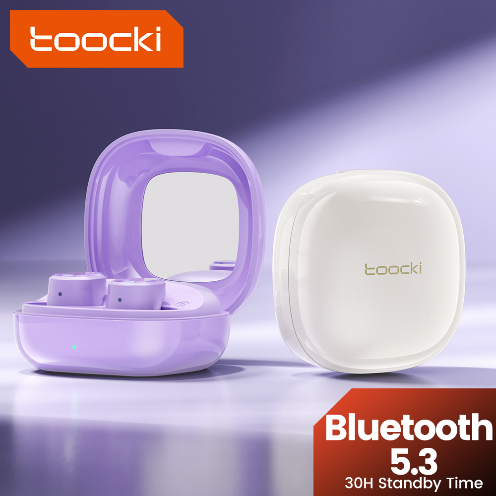 Noise Cancelling Headphone - Toocki Bluetooth 5.3 イヤホンワイヤレス HiFi インイヤーヘッドフォンタッチコントロールマイク付きイヤホンスポーツノイズリダクションヘッドセット